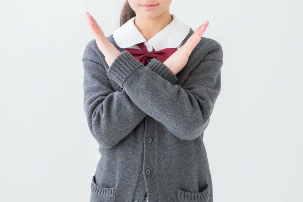 中学受験の面接でNG行動